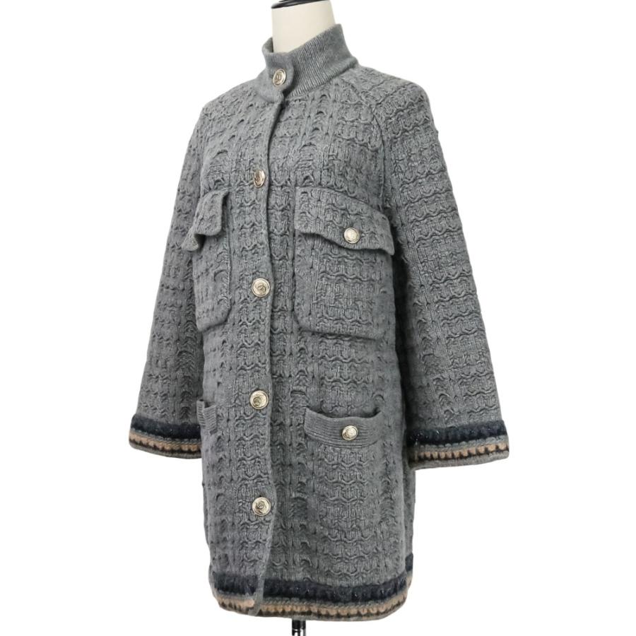 CHANEL（シャネル） 美品 ツイード織り ウール カシミヤニット