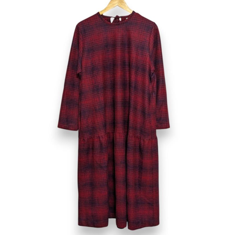 新品未使用　４５R ジャージフラノのドレス ワンピース 未使用 45R フォーティファイブアール ジャージフラノのドレス