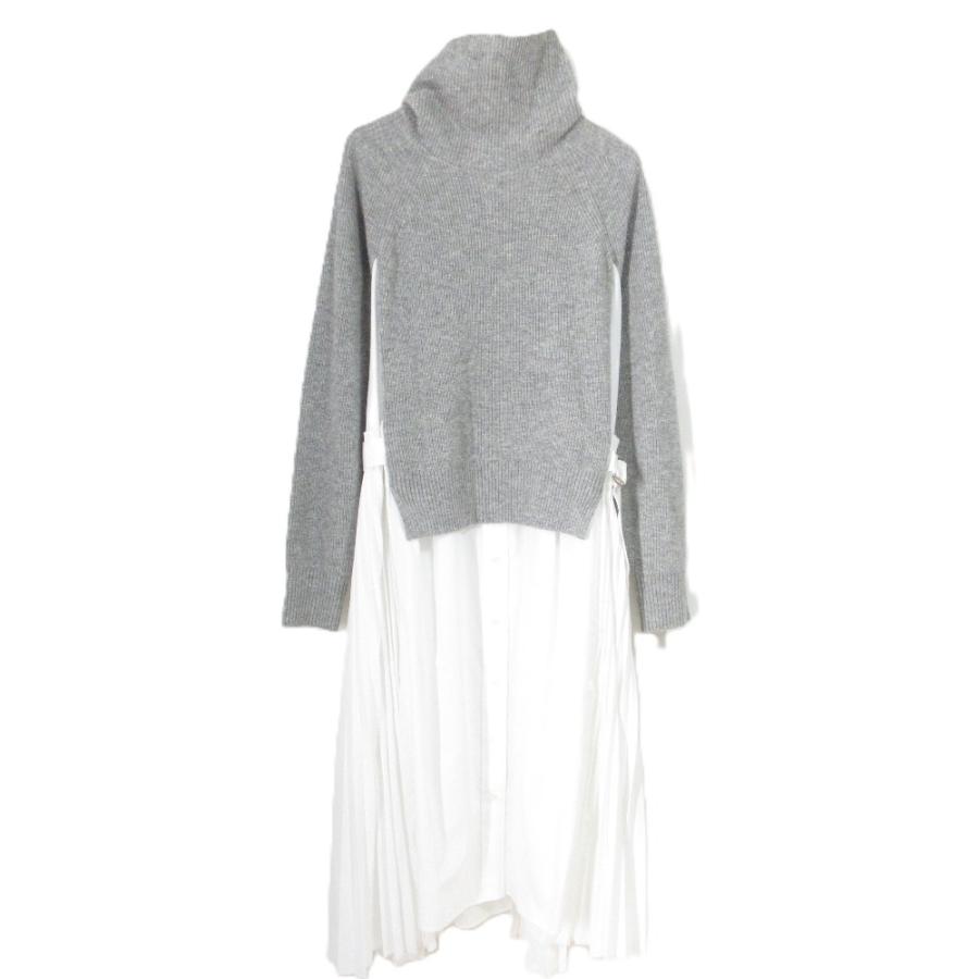 sacai（サカイ） 良品 タートルニット ドッキングワンピース SCW-044