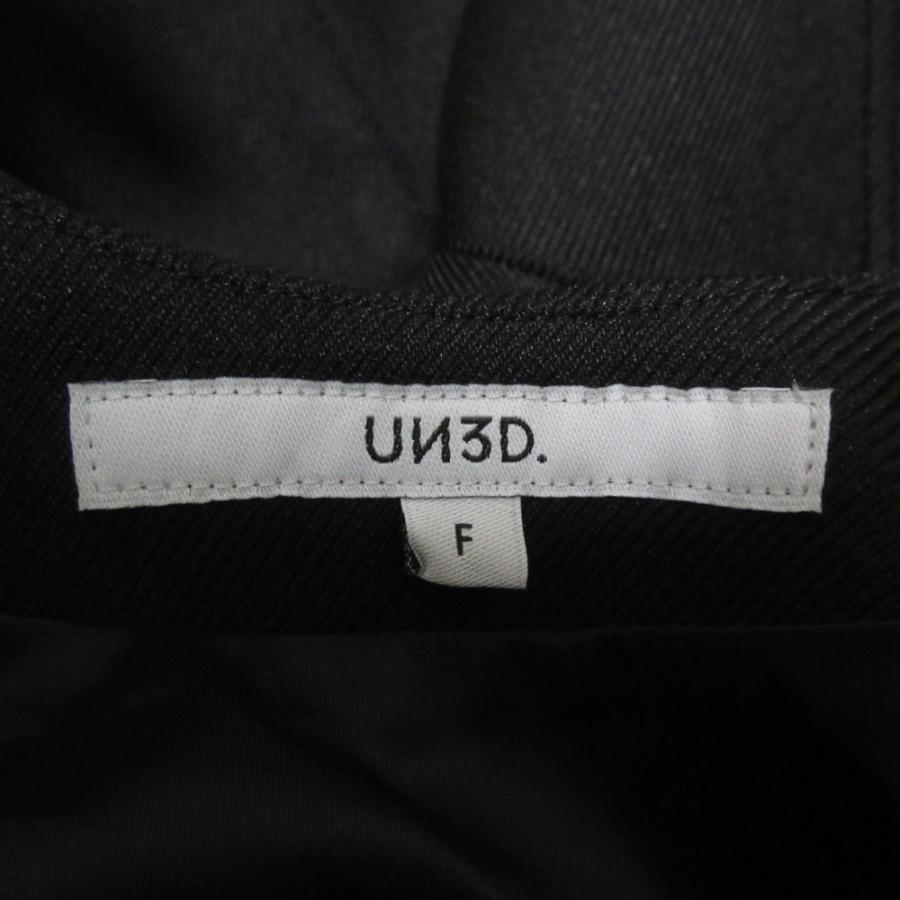 美品 25AW UN3D. アンスリード インサートデザインベスト 522550101401 サイズF ブラック レディース 古着 中古 USED UN3D.（アンスリード） 美品 25AW UN3D. インサートデザインベスト