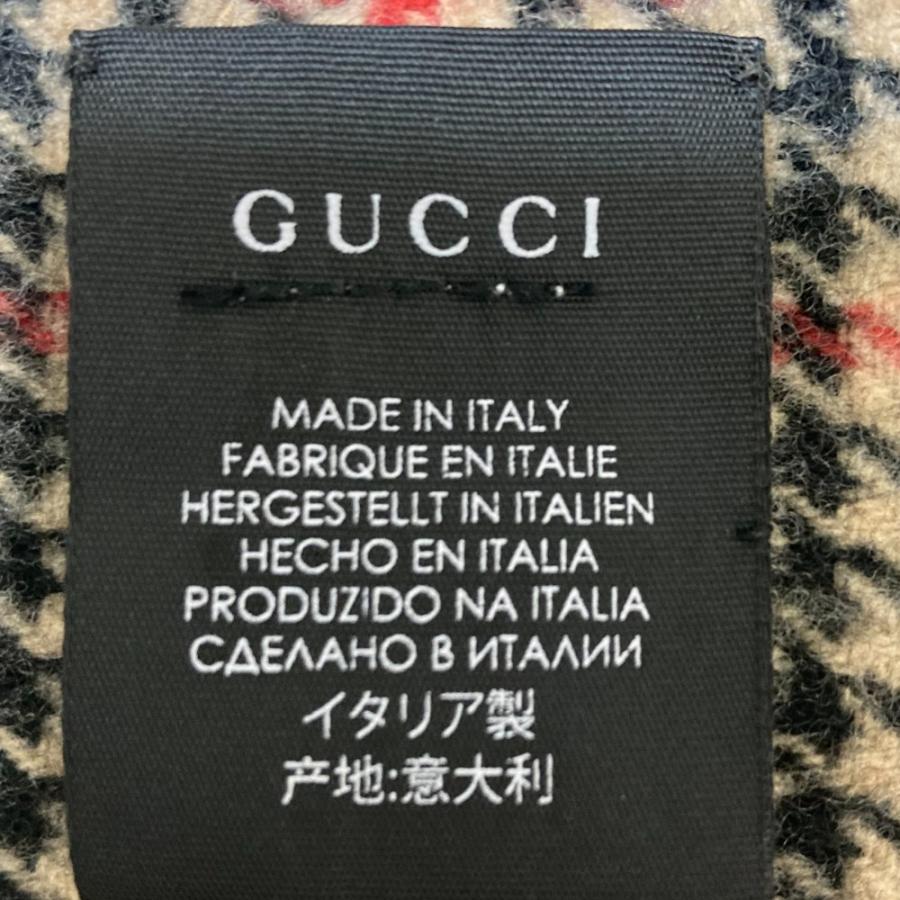 GUCCI（グッチ） 美品 カシミヤブレンド ウール チェック マフラー
