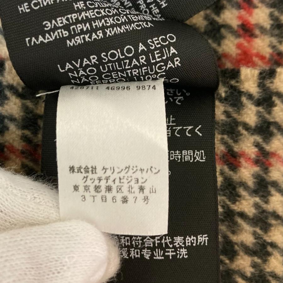 GUCCI（グッチ） 美品 カシミヤブレンド ウール チェック マフラー