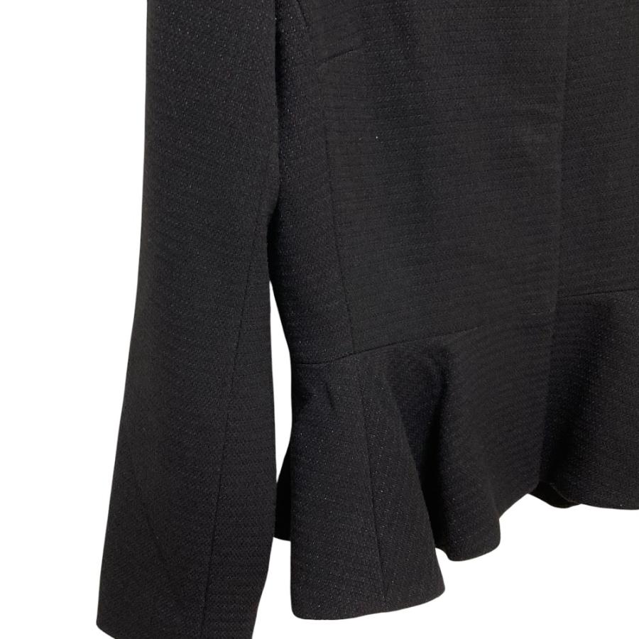 美品 JENNNE ジェンヌ ペプラム大人ジャケット S ブラック レディース