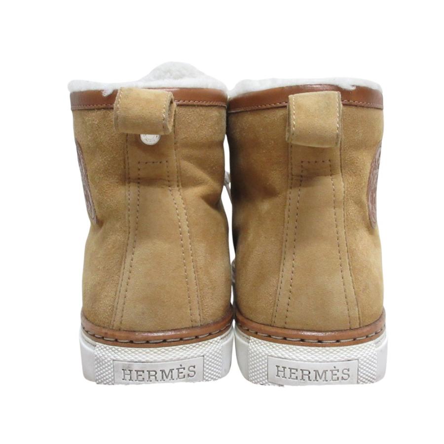 HERMES（エルメス） 良品 ジミー ムートン ハイカットスニーカー 36 1 
