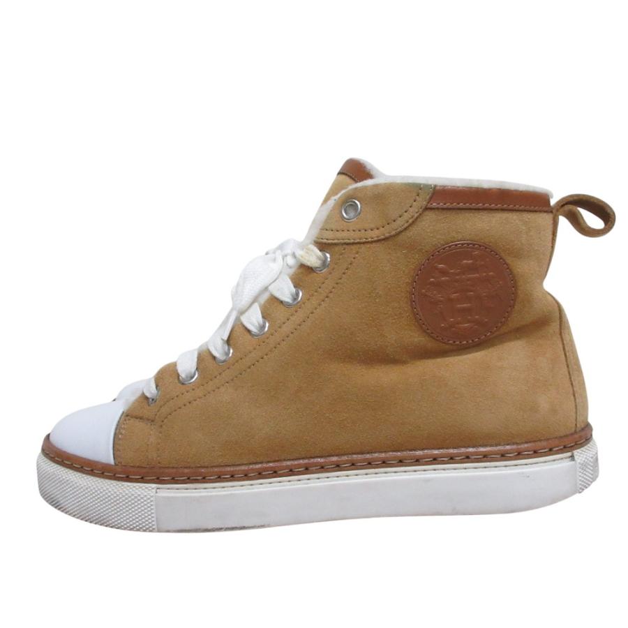 HERMES（エルメス） 良品 ジミー ムートン ハイカットスニーカー 36 1 