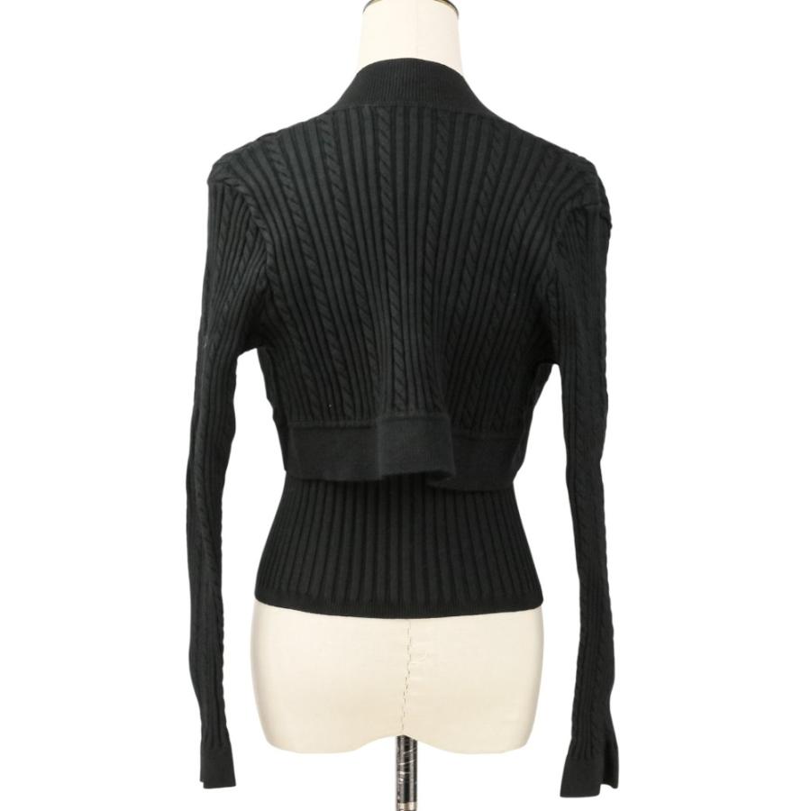 良品 24AW LOULOU WILLOUGHBY ルル ウィルビー ビスチェボレロニット 212420-16-060 サイズ２ ブラック レディース 古着 中古 USED LOULOU WILLOUGHBY（ルルウィルビー） 良品 24AW LOULOU WILLOUGHBY