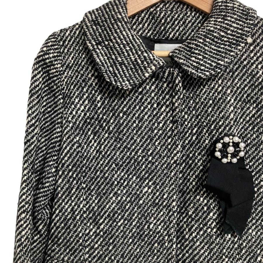 LANVIN en Bleu 美品 ランバンオンブルー コサージュ付き ツイード 