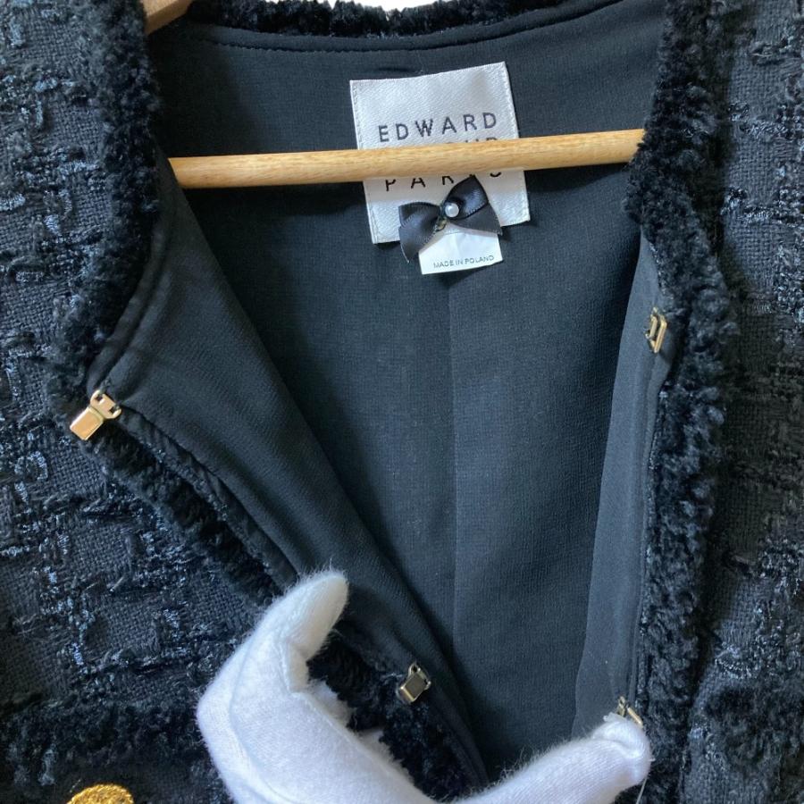 美品 EDWARD ACHOUR PARIS エドワードアシュールパリ ノーカラー