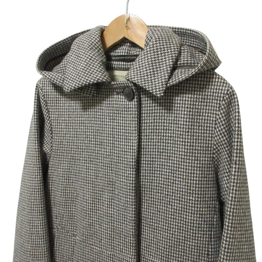 Mackintosh（マッキントッシュ） 美品 ウール 千鳥格子 フーディコート