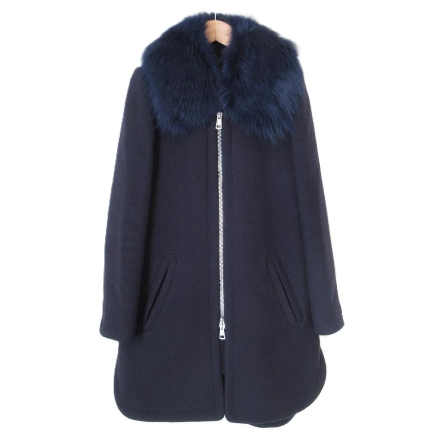 Chloe（クロエ） 良品 シアリング ラムファー付き 2WAY ウールコート
