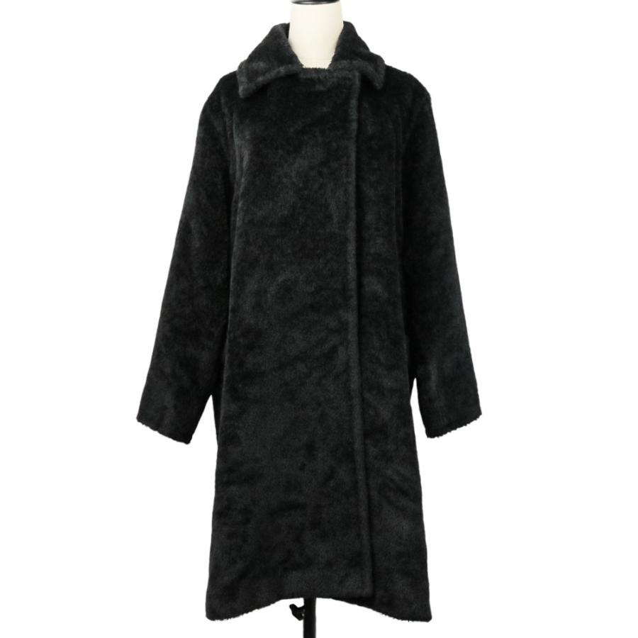 美品 Max Mara マックスマーラ アルパカウール シャギーコート サイズ42 ブラック レディース 古着 中古 USED Max Mara（マックスマーラ） 美品 アルパカウール シャギーコート