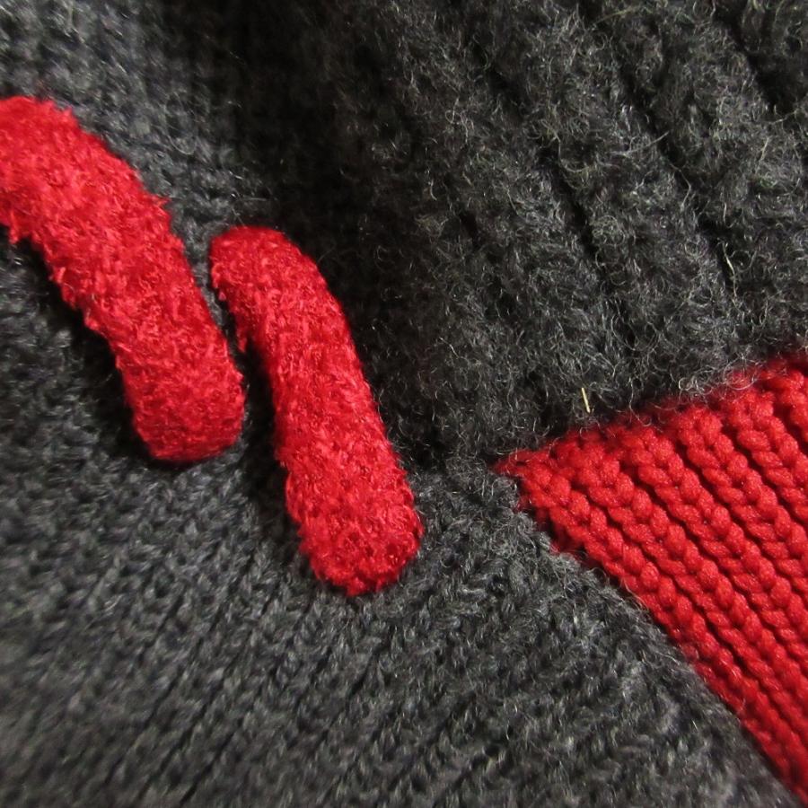 美品 24AW UN3D. アンスリード ポイントステッチ セーター スカート セットアップ 522462602401/522460802301 サイズ38 グレー レディース 古着 中古_2