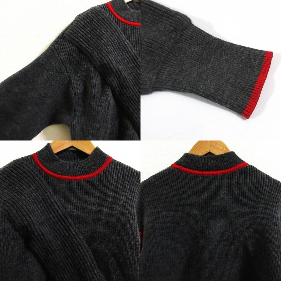美品 24AW UN3D. アンスリード ポイントステッチ セーター スカート セットアップ 522462602401/522460802301 サイズ38 グレー レディース 古着 中古_4
