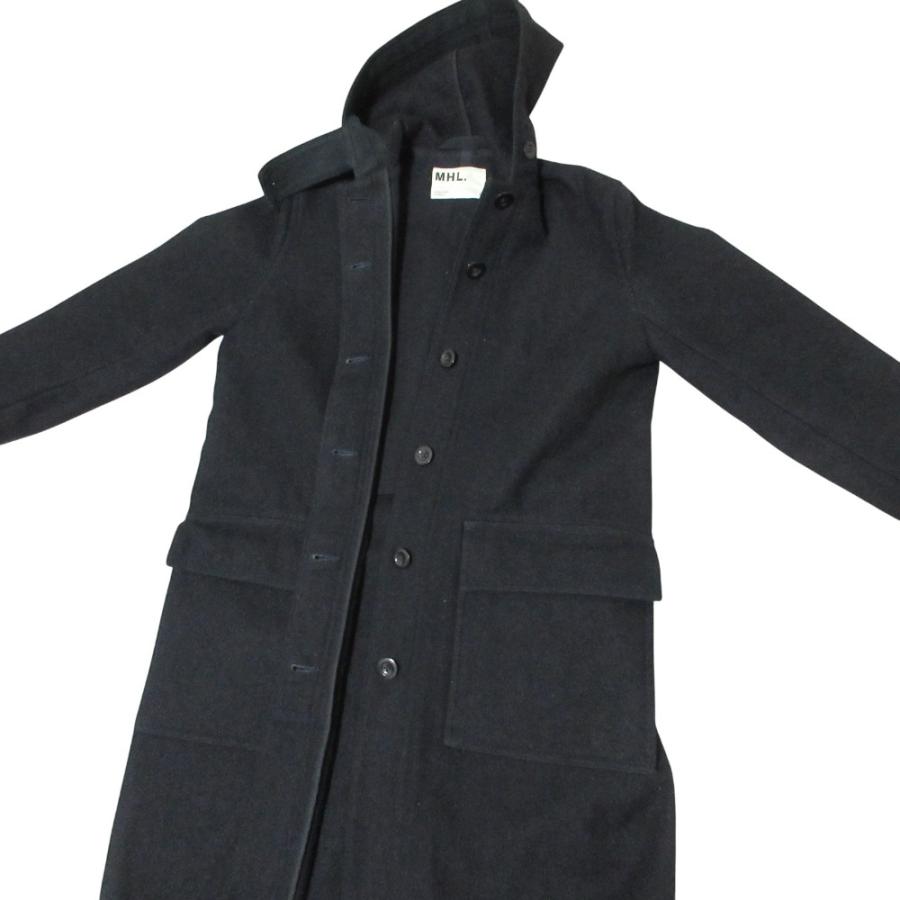美品】MHL.ウールコート マーガレット・ハウエル フードつき MHL 