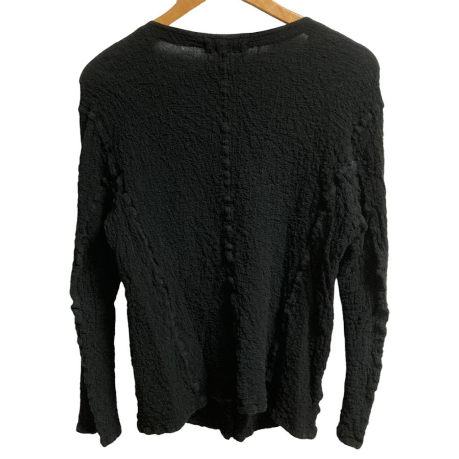 meイッセイミヤケ ウールライクメレンゲ　シワ加工　カーディガン　ネイビー 中古・古着通販】me ISSEY MIYAKE (ミーイッセイ ミヤケ) ハイネック