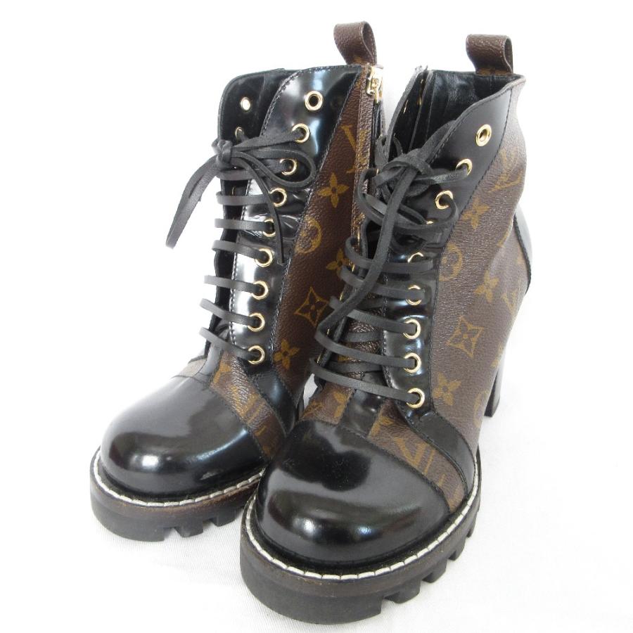 LOUIS VUITTON レースアップブーツ ショートブーツ モノグラム