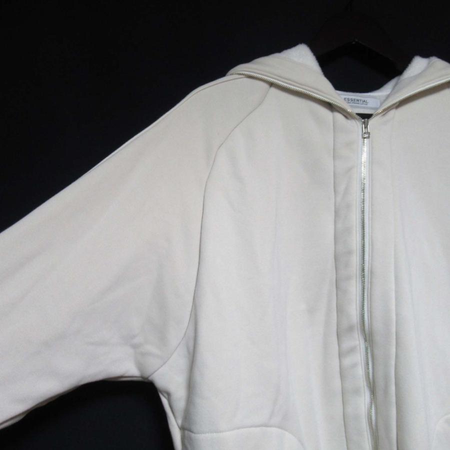 美品 25AW ESSENTIAL エッセンシャル ダブルスタンダードクロージング ボンバーヒート 裏起毛 フルジップ パーカー F オフホワイト レディース 古着 中古 USED 美品 25AW ESSENTIAL エッセンシャル ダブルスタンダードクロージング