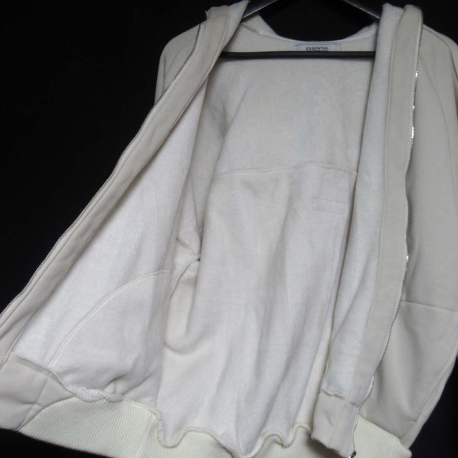 美品 25AW ESSENTIAL エッセンシャル ダブルスタンダードクロージング ボンバーヒート 裏起毛 フルジップ パーカー F オフホワイト レディース 古着 中古 USED 美品 25AW ESSENTIAL エッセンシャル ダブルスタンダードクロージング