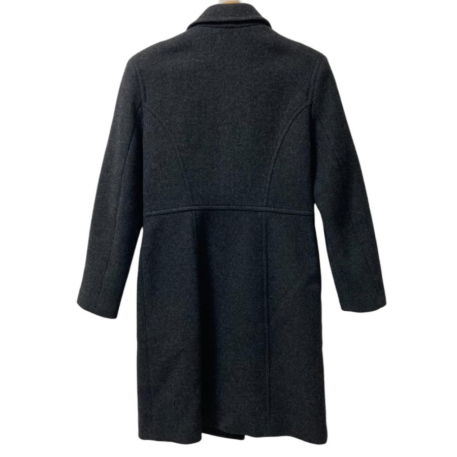 美品 Ralph Lauren ラルフローレン ダブルブレストメルトンロングコート サイズ11 ブラックグレー レディース 古着 中古_3