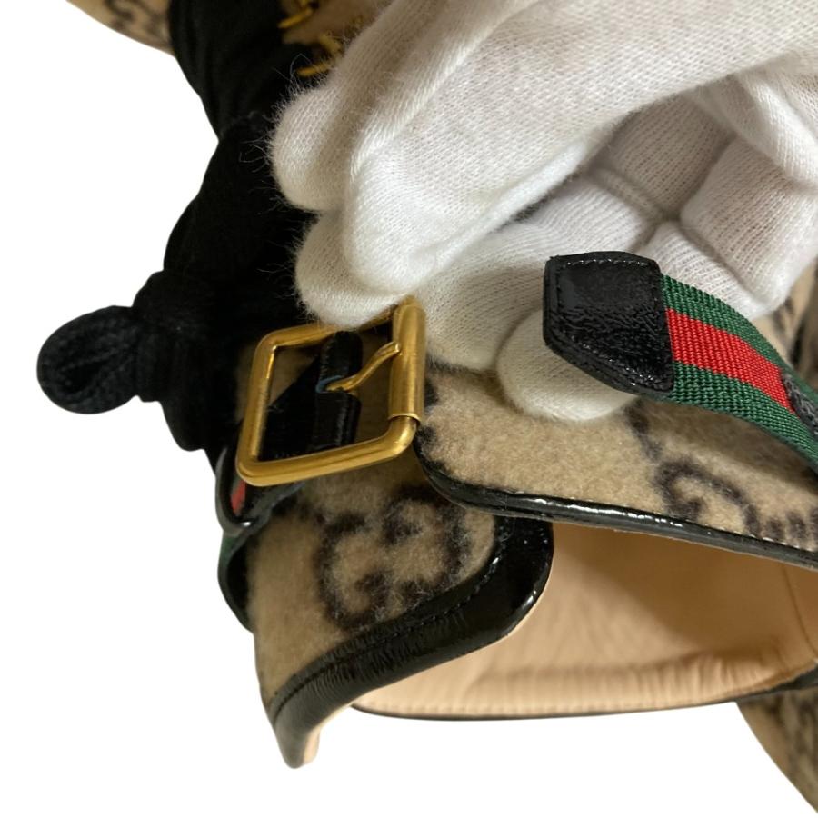 GUCCI（グッチ） 美品 GG柄 シェリーライン ウール アンクルブーツ