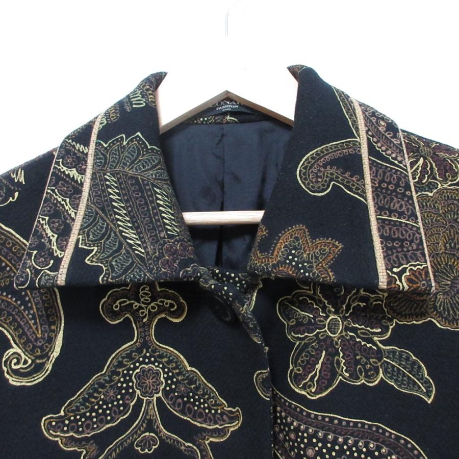 LEONARD（レオナール） 良品 バロックペイズリー柄 カシミヤブレンド 