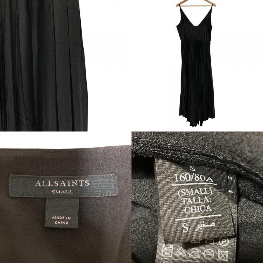 美品 ALLSAINTS 花柄 スカル メッシュ 半袖 ロングワンピース
