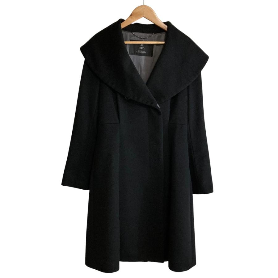 INED（イネド） 良品 ビックカラー カシミヤ100% ロングコート 7