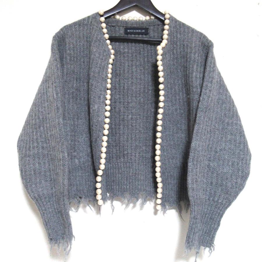 良品 MADISON BLUE マディソンブルー オープンフロント ウール ニット