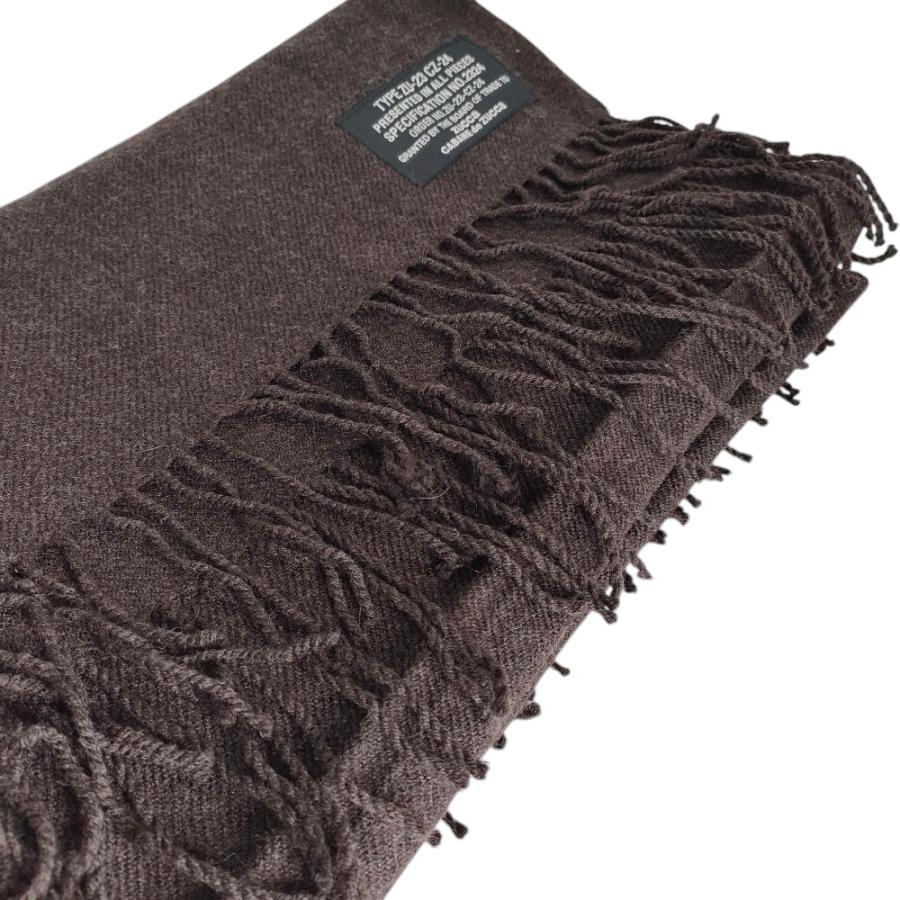 ZUCCa（ズッカ） 美品 大判 フリンジストール マフラー ブラウン