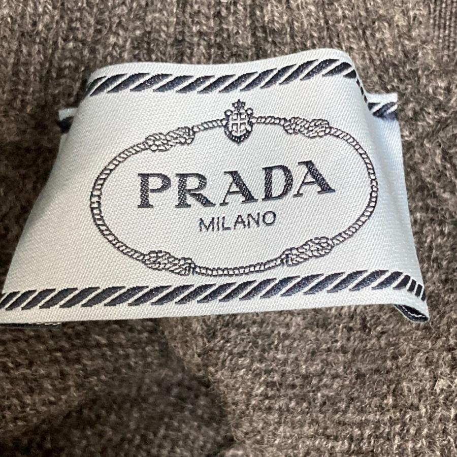 美品 PRADA プラダ バックリボン カシミヤニット セーター サイズ40 グレー レディース 古着 中古 USED PRADA（プラダ） 美品 バックリボン カシミヤニット セーター サイズ40