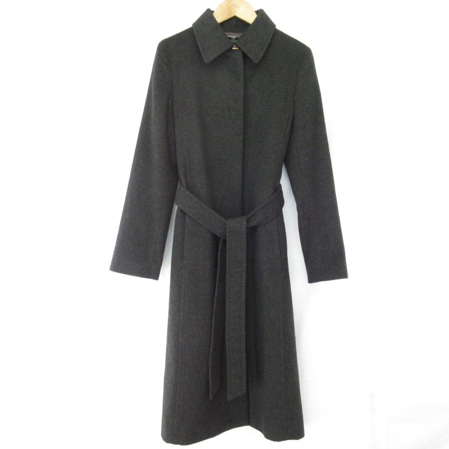 INED（イネド） カシミヤ ロングコート サイズ9 グレー レディース