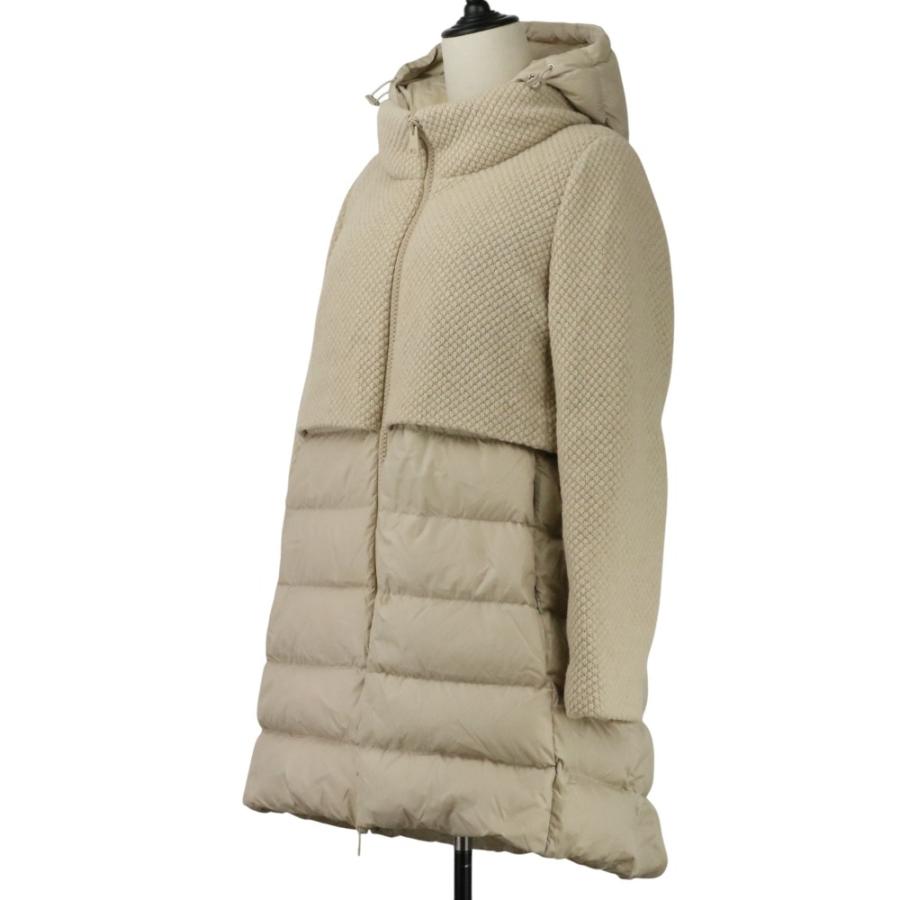 HERNO（ヘルノ） 美品 ポップコーン編みニット切替 ダウンコート 
