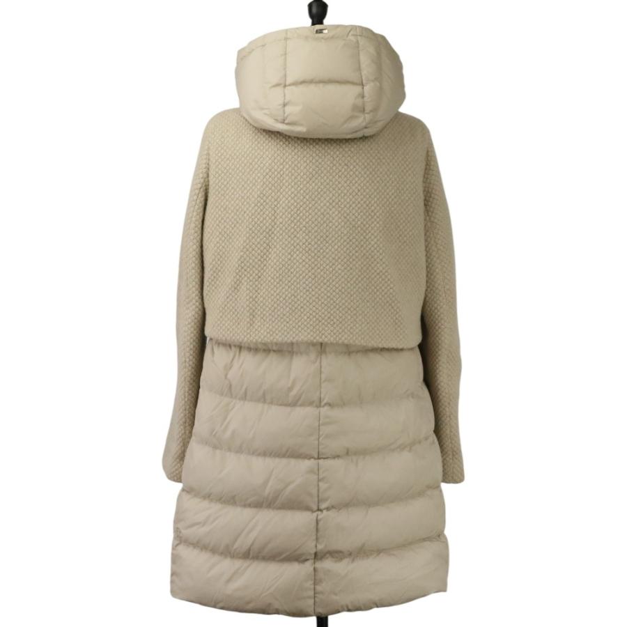 HERNO（ヘルノ） 美品 ポップコーン編みニット切替 ダウンコート 