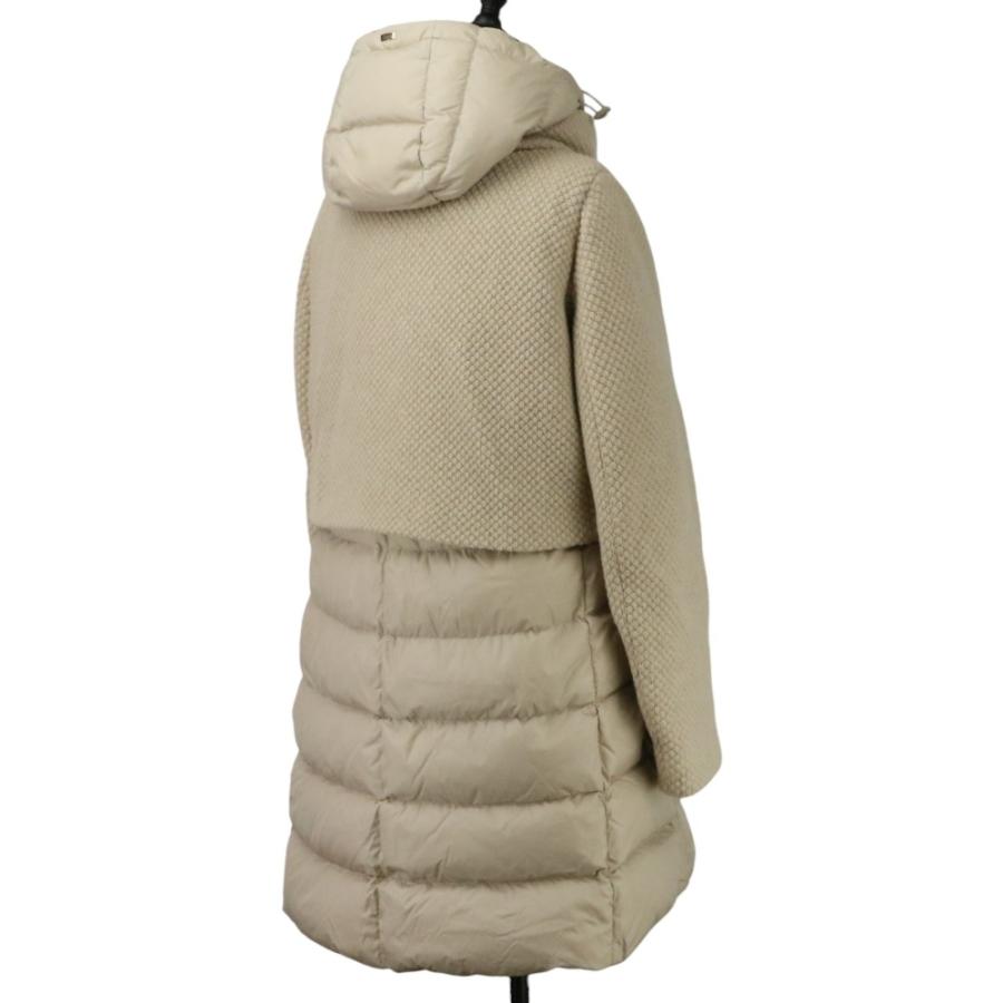 HERNO（ヘルノ） 美品 ポップコーン編みニット切替 ダウンコート 