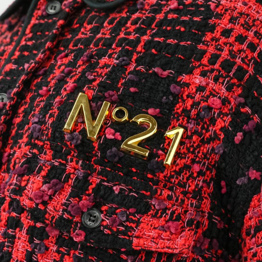 N°21 - 9割引2万円ヌメロヴェントゥーノミックスツィードジャケット N°21（ヌメロヴェントゥーノ） 新品同様 ロゴ チェック柄 コットン