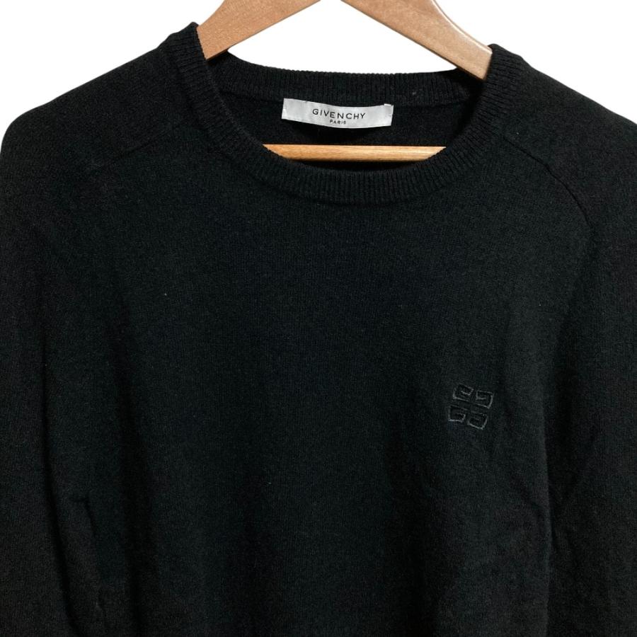 美品 GIVENCY ジバンシィ 4G刺繍 カシミヤ ニットセーター XSサイズ ブラック レディース 古着 中古 USED GIVENCHY（ジバンシィ） 美品 GIVENCY 4G刺繍 カシミヤ ニットセーター