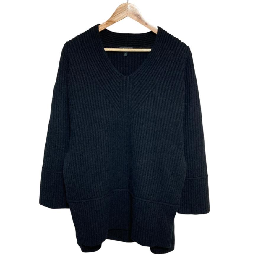 theory（セオリー） 美品 サイドスリット Vネック チャンキーニット