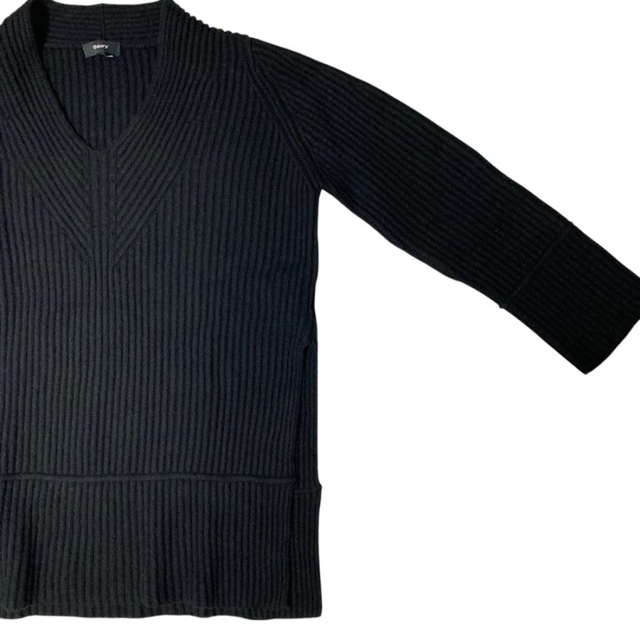 theory（セオリー） 美品 サイドスリット Vネック チャンキーニット