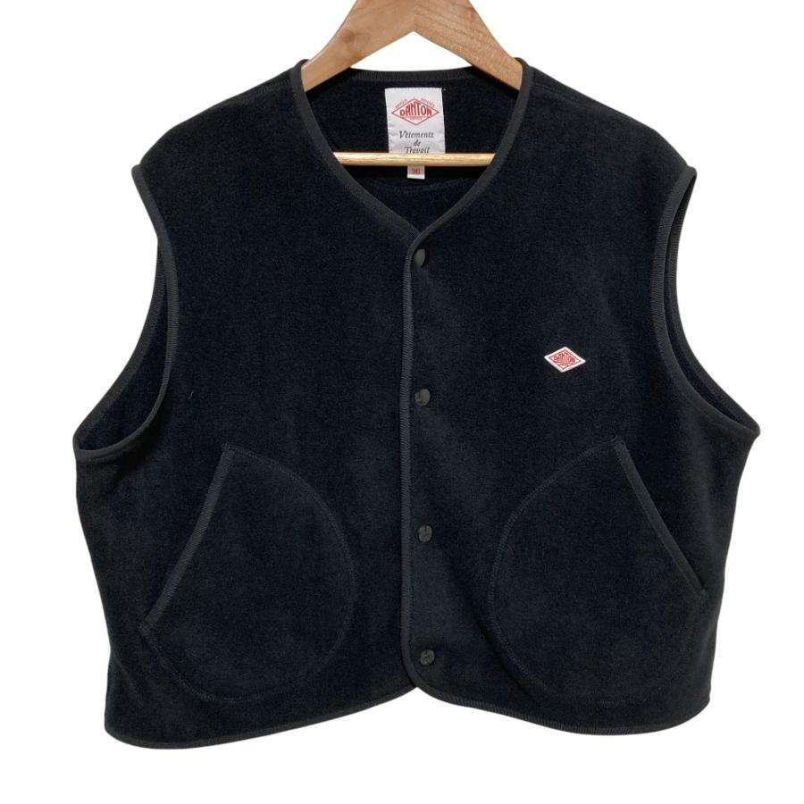 新品DANTON(ダントン)フリース カラーレスベスト レディース36 Danton（ダントン） 美品 FLEECE COLLARLESS VEST フリースカラーレス
