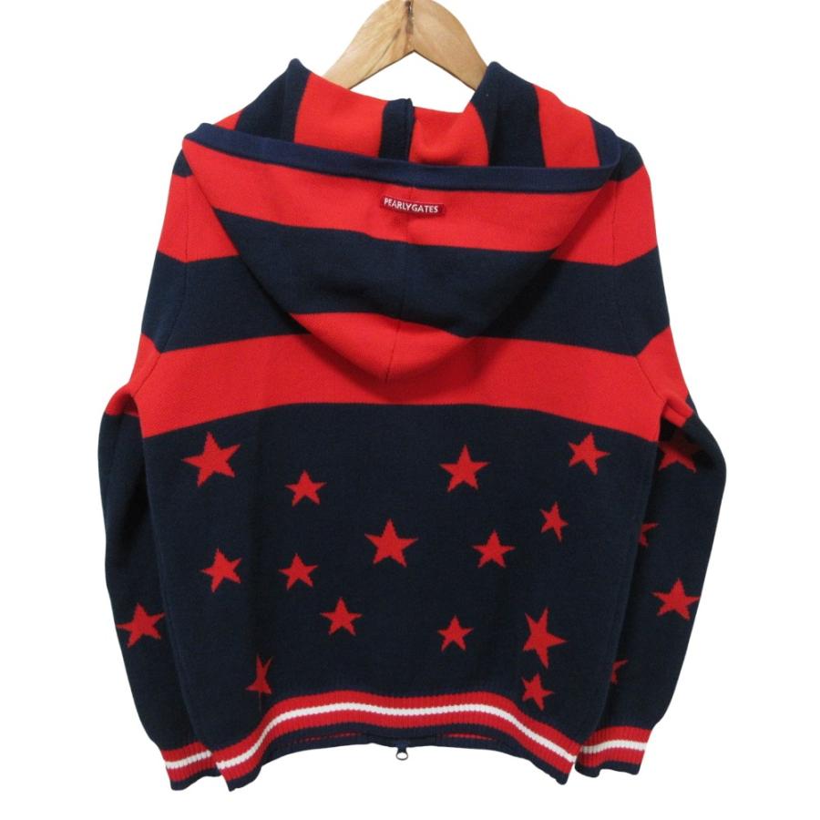 【未使用】パーリーゲイツ　ボーダーニットブルゾン PEARLY GATES（パーリーゲイツ） 美品 ゴルフウェア ボーダー ニット