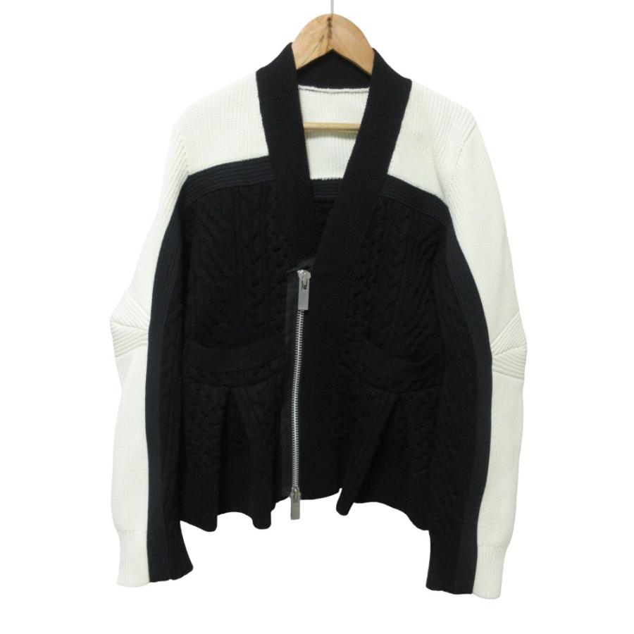 sacai（サカイ） 美品 24AW sacai ケーブルニットドッキング 