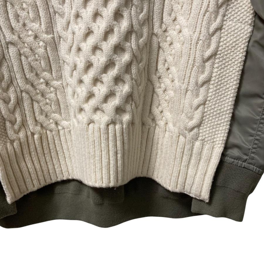 sacai（サカイ） 美品 Nylon Twill Mix Knit Pullover ナイロンツイル