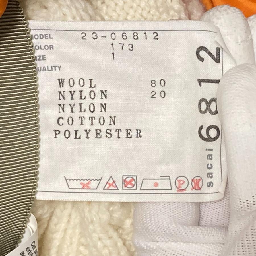 sacai（サカイ） 美品 Nylon Twill Mix Knit Pullover ナイロンツイル