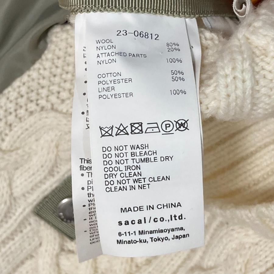 sacai（サカイ） 美品 Nylon Twill Mix Knit Pullover ナイロンツイル