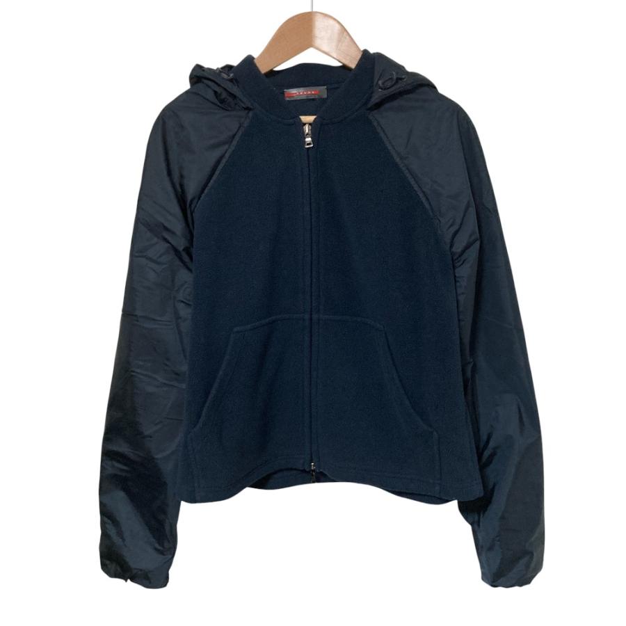ポ*）様 PRADA SPORT プラダ スポーツ ナイロン ジャンパー ネイビ PRADA SPORT(プラダスポーツ) 14SS reversible nylon hoodie