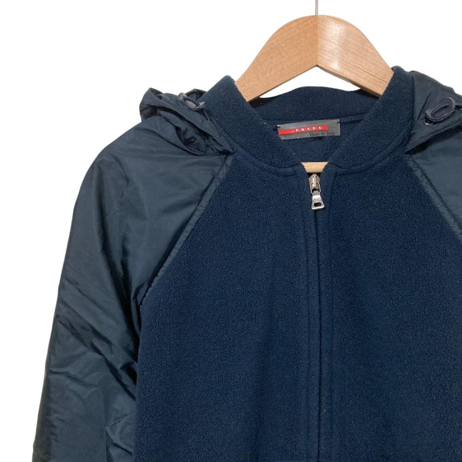 ポ*）様 PRADA SPORT プラダ スポーツ ナイロン ジャンパー ネイビ PRADA SPORT(プラダスポーツ) 14SS reversible nylon hoodie
