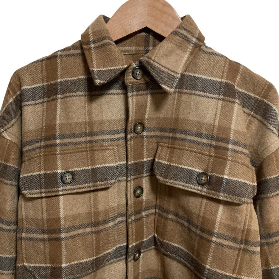 未使用 23AW POLO by RALPH LAUREN ポロバイラルフローレン ベルテッド ウール ツイル シャツ サイズ4 ブラウン レディース 古着 中古 USED POLO RALPH LAUREN（ポロ・ラルフローレン） 未使用 23AW POLO by