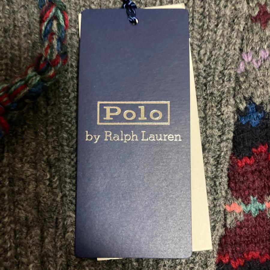 未使用 POLO by RALPH LAUREN ポロバイラルフローレン フェアアイル柄 ハーフジップ ニット セーター Sサイズ グレー  レディース 古着 中古 USED POLO RALPH LAUREN - 未使用 POLO by RALPH LAUREN ポロバイラル