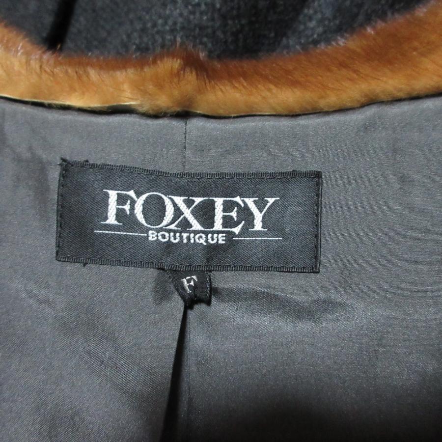 FOXEY（フォクシー） 美品 ミンクファー カシミヤ ウール ロングコート 