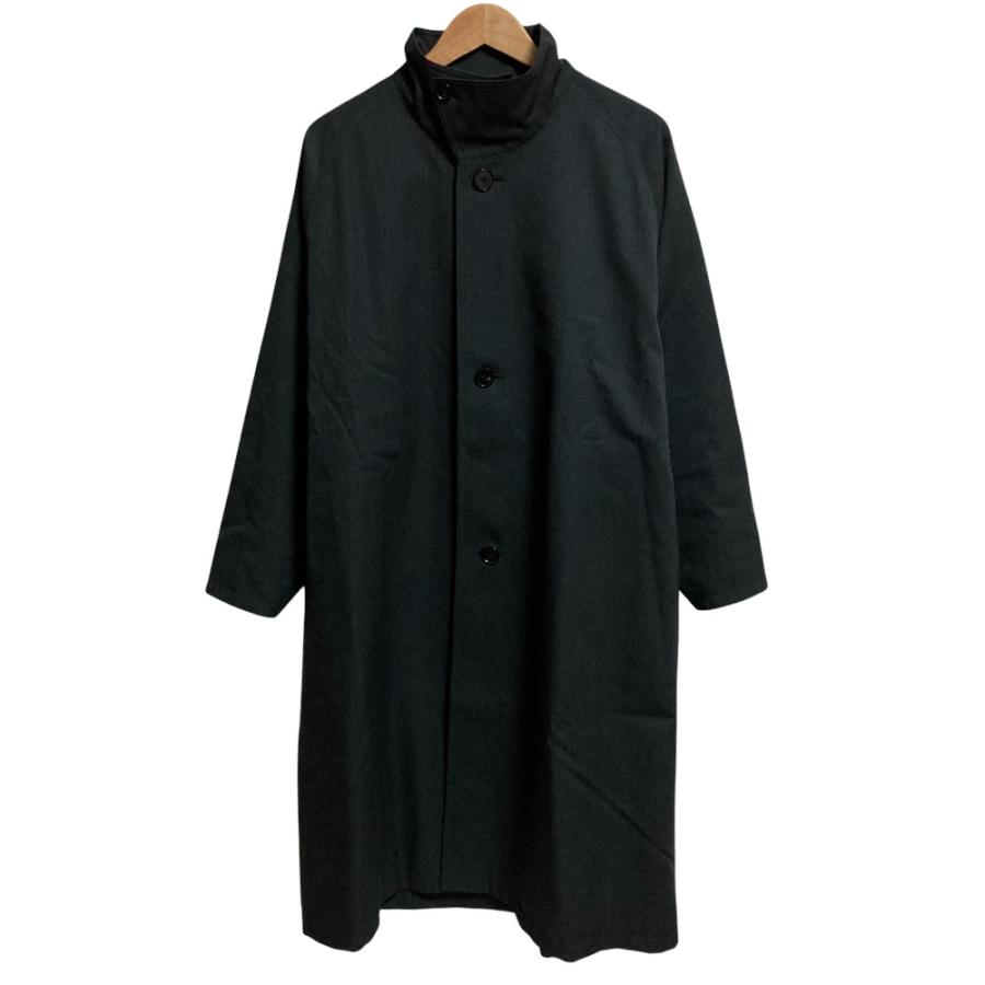 CABaN キャバン ウールギャバジン スタンドカラーコート ブラックSサイズ CABaN（キャバン） 美品 ウールギャバジン スタンドカラーコート S